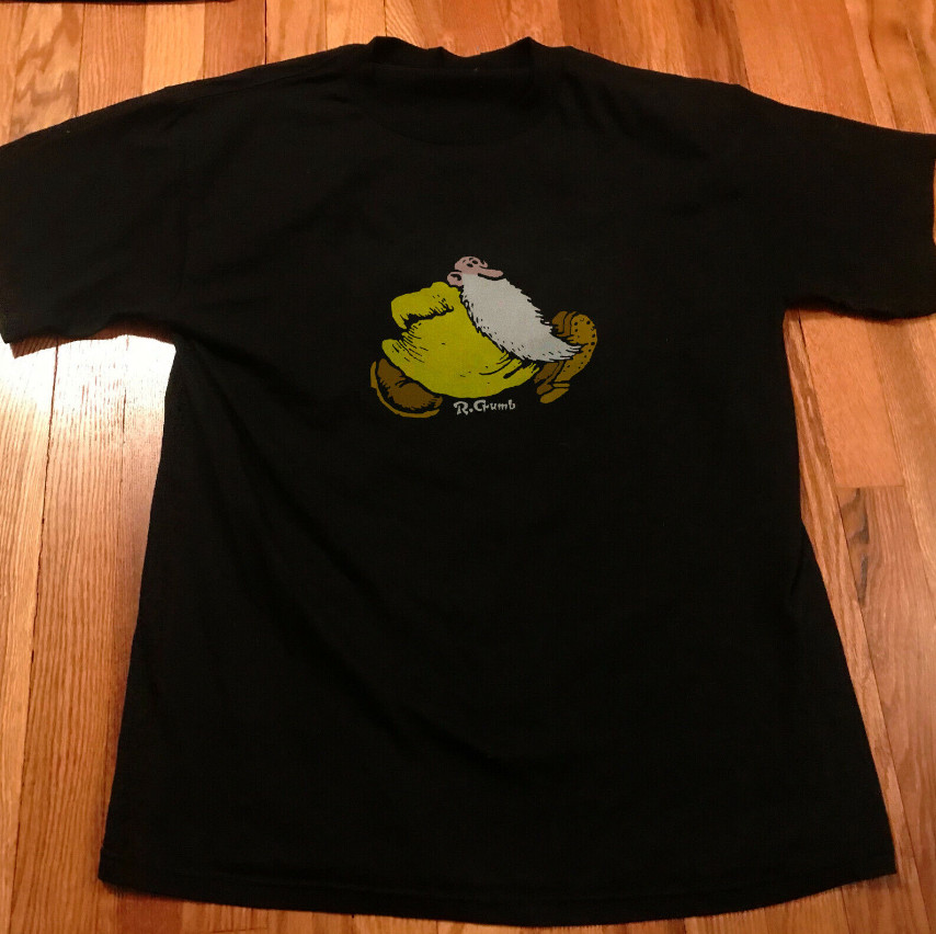 New Mr. natural r. crumb new heavy cotton t-shirt,black