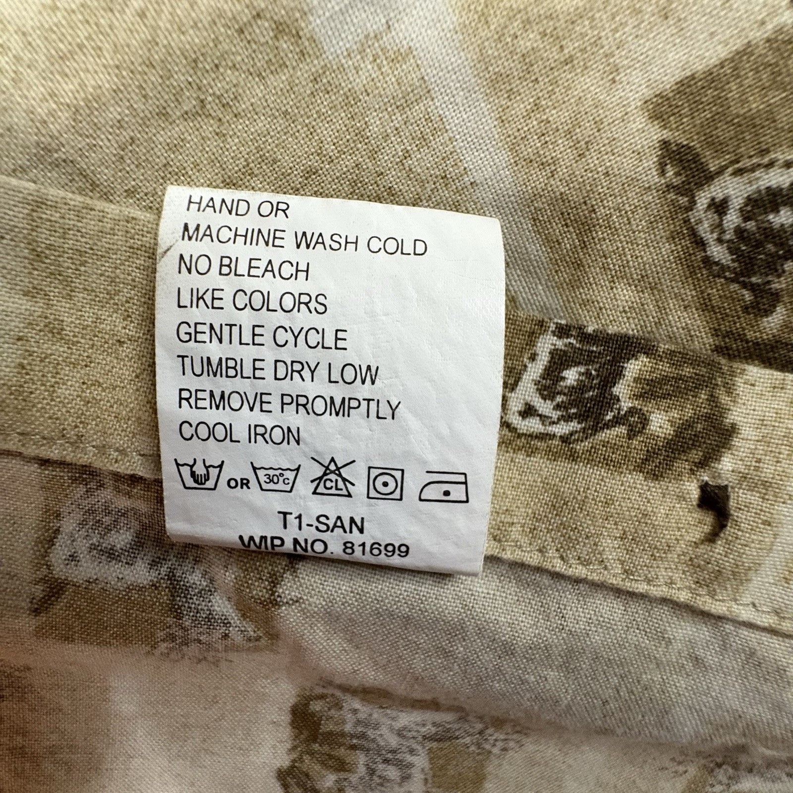 Woolrich Men’s XL Tan Deer AOP Button Down SS Outdoor Shirt SEE DESCRIPTION