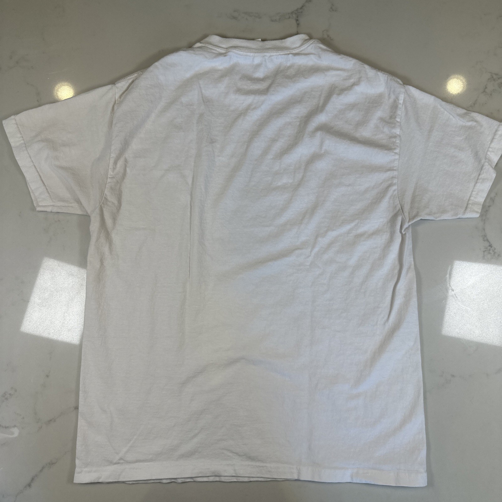 American Apparel 1301 Heavyweight White Crewneck T-Shirt Men’s Large Great