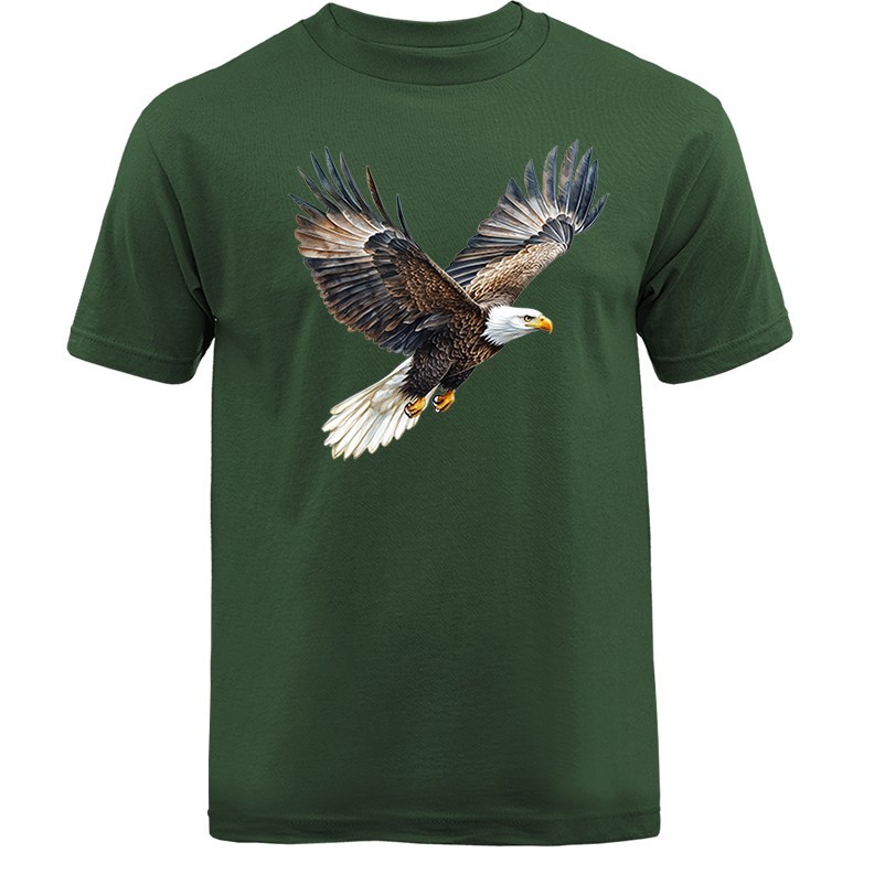 Soaring American Bald Eagle Forest Wildlife Wilderness Nature T-shirt