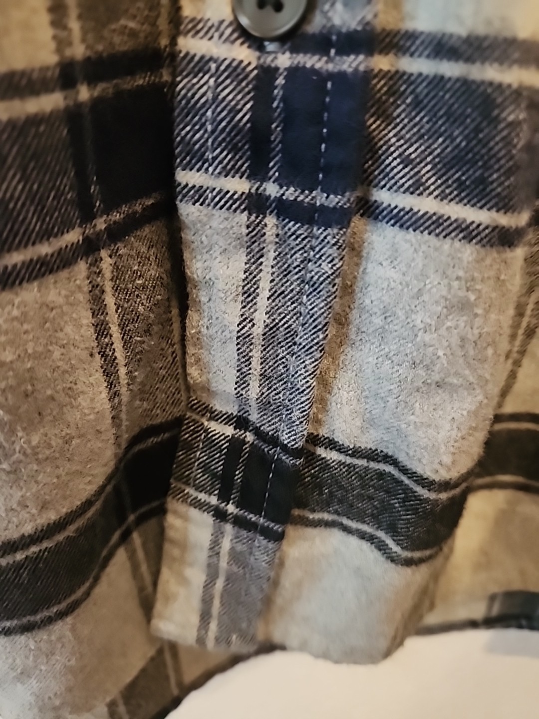 Dip 2xl Tall Flannel Gray Black Plaid Men’s Shirt Long Sleeve C 26 in x L 30 in