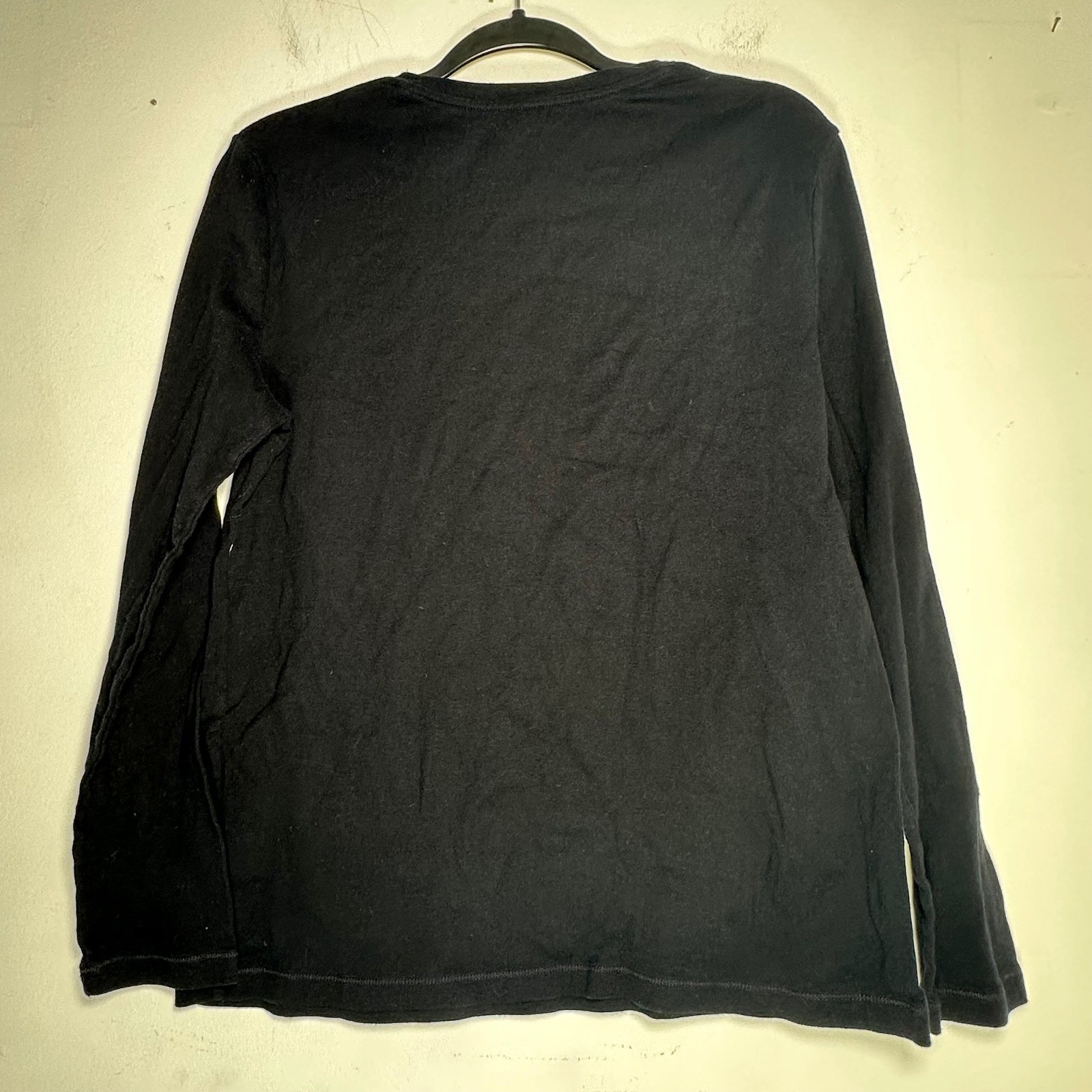 Sonoma Life Style Mens Large Black Long Sleeve Everyday Tee 100% Cotton Crewneck