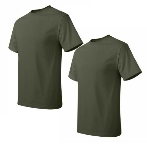 Hanes Set of 2 Authentic Men’s Plain Crewneck Short Sleeve Tagless T-Shirt