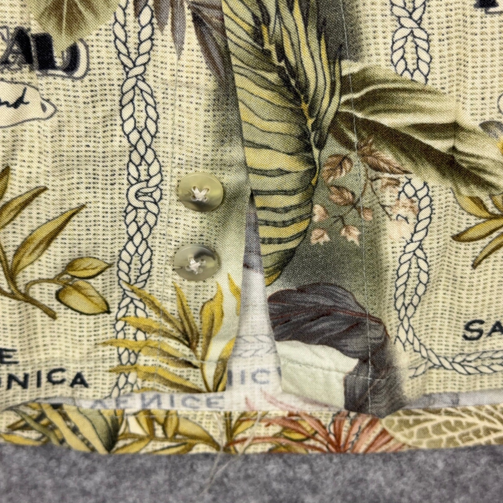VTG Campia Moda Shirt Mens Medium Tropical Venice Santa Monica Rayon Aloha 90s