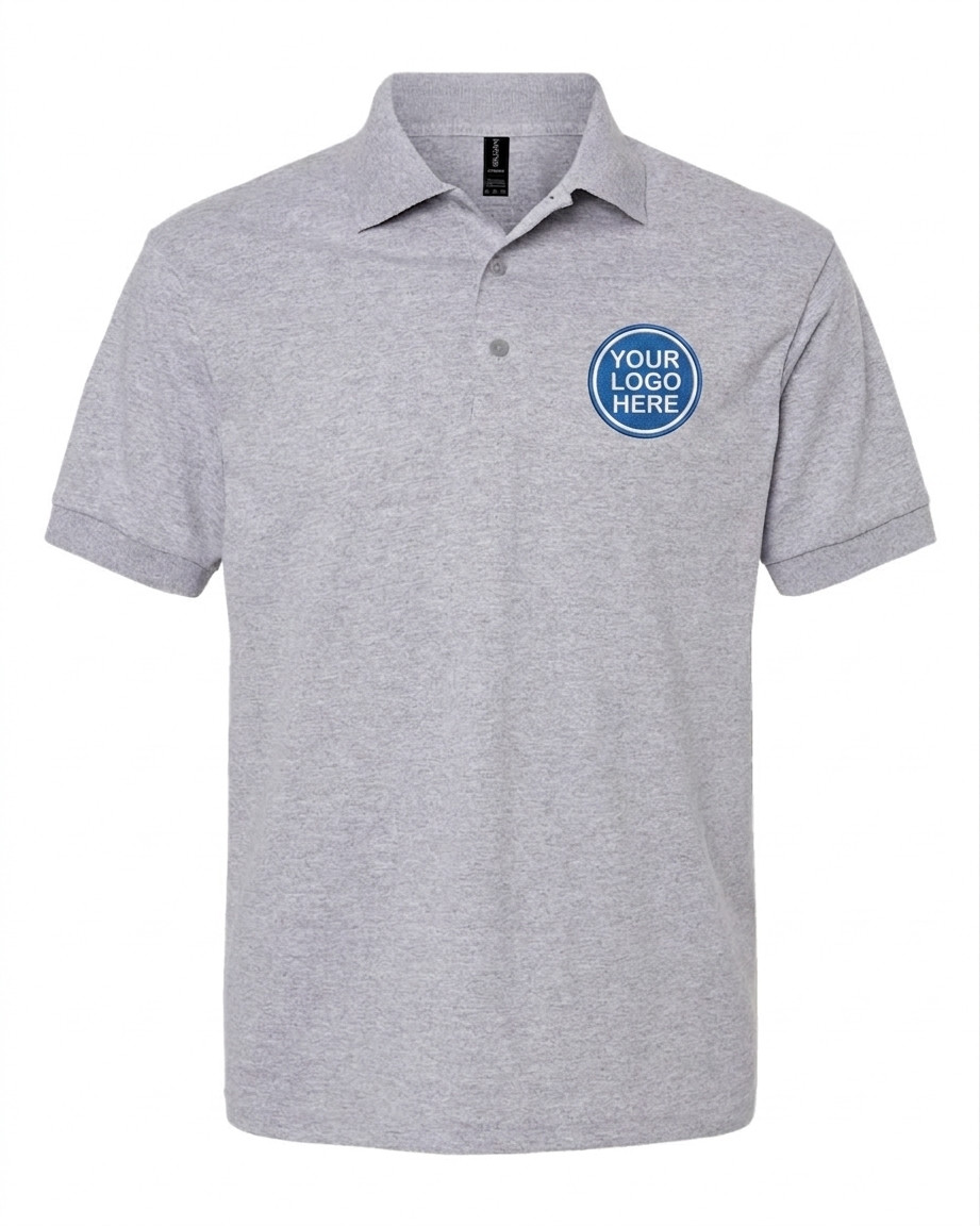 Custom Logo Print Polo T-Shirt Unisex Gildan Tee S – 5XL (Bulk Order Available)