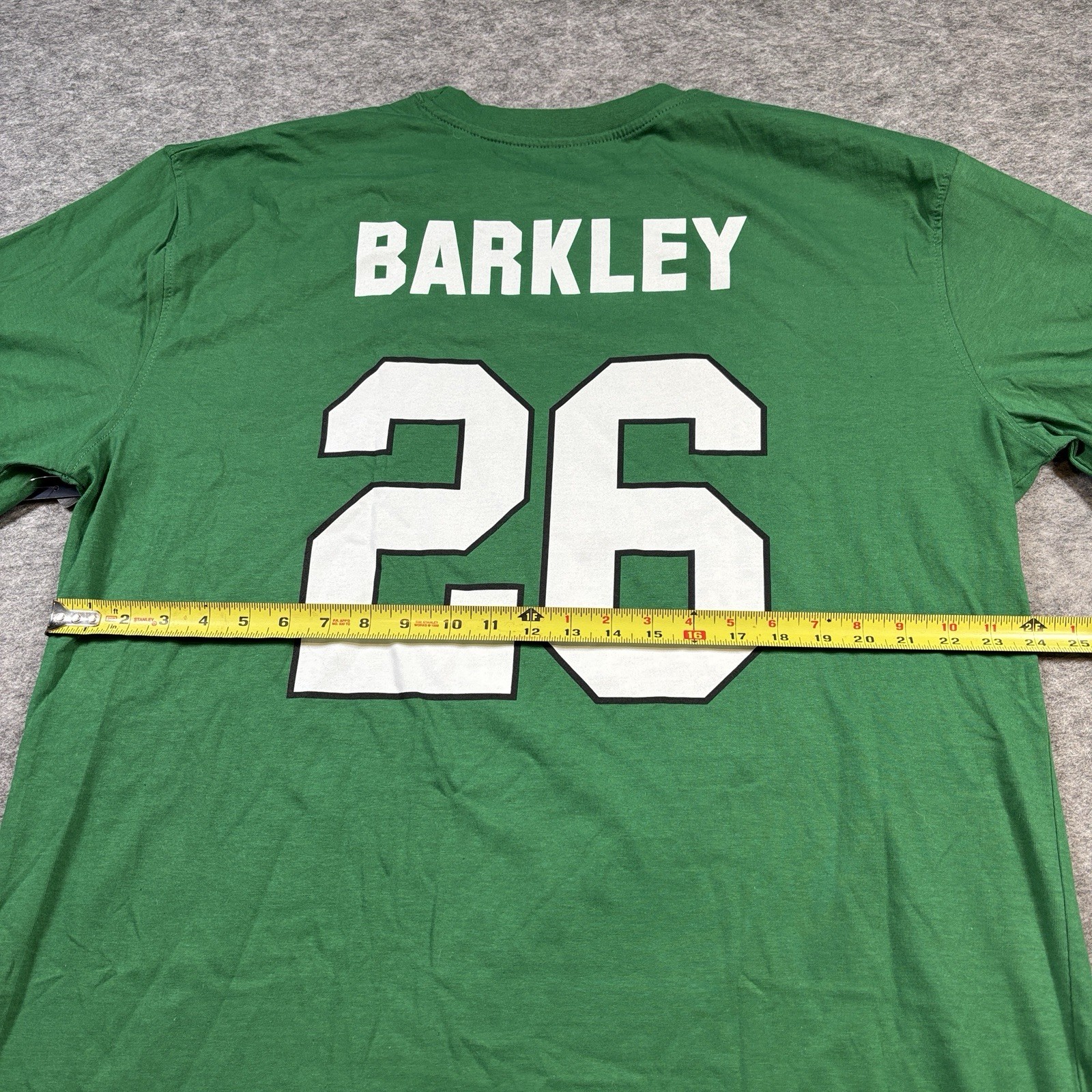 Saquon Barkley 26 Philadelphia Eagles Fanatics Shirt Mens XLT Oversize Green