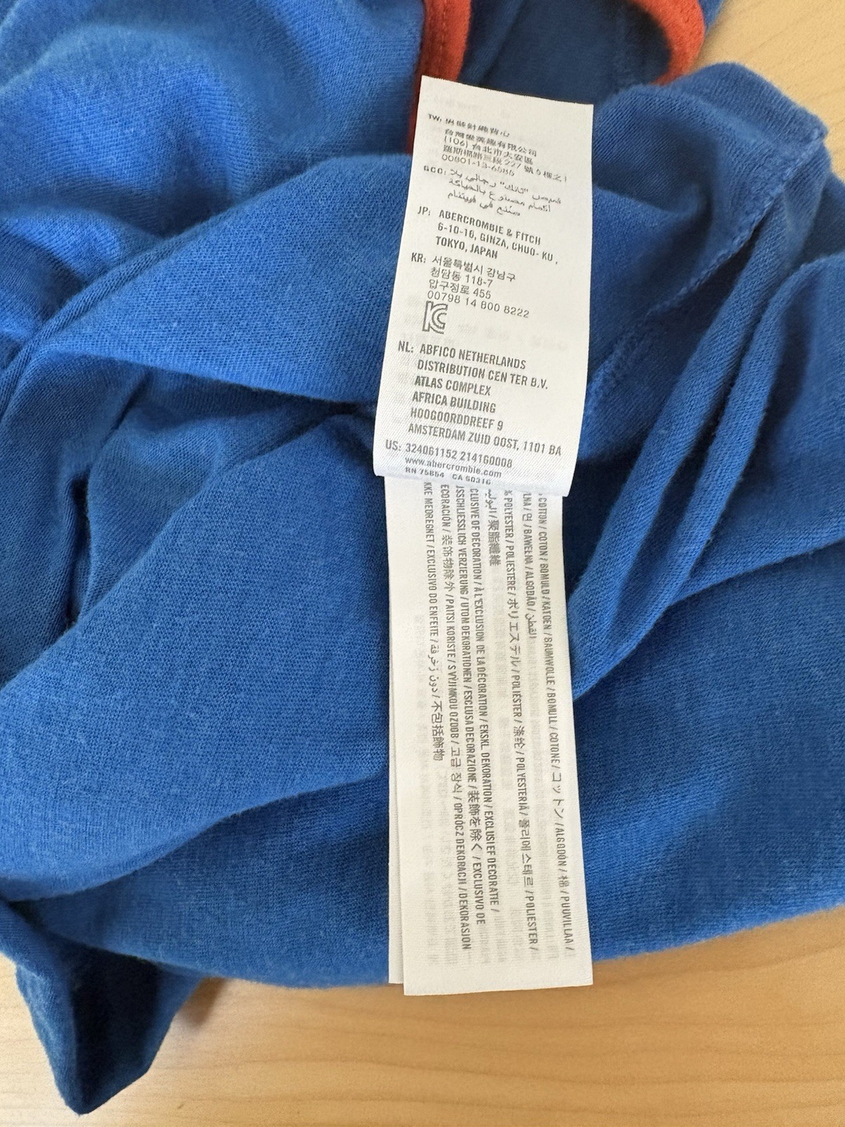 Hollister Blue Cotton Blend Logo Men’s L Scoop Neck Sleeveless Tank T-Shirt