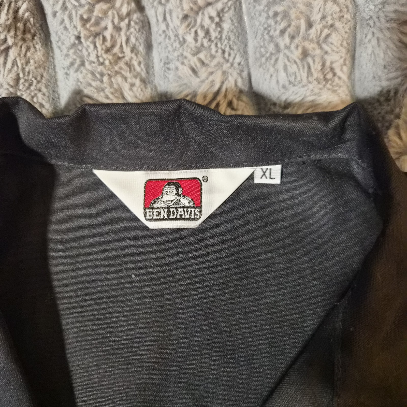 Ben Davis Quarter 1/4 Zip Shirt Black Mens Size XL street skate work