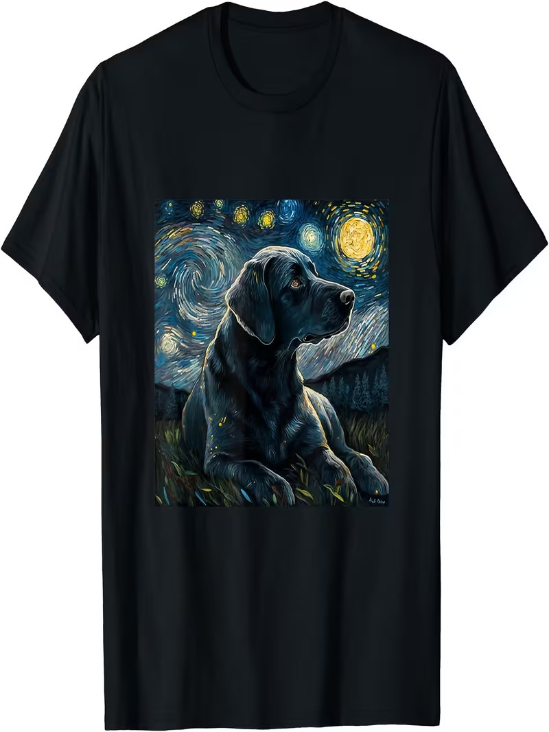 Cute Black Lab Black Labrador Retriever Puppy Dog Mom Animal T-Shirt, Men T-shir