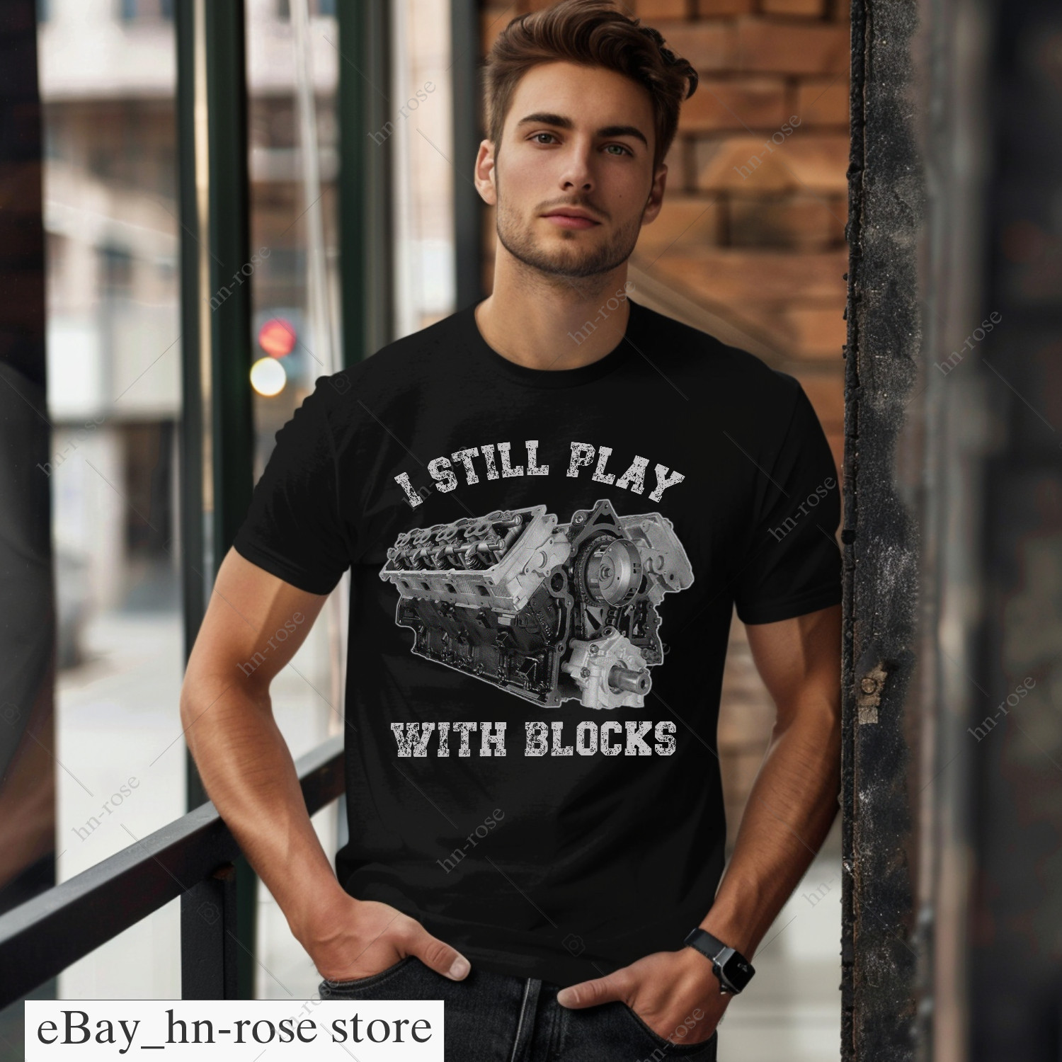 Funny Mechanic T-Shirt Engine Block Car Repair Gift For Auto Technician Dad Men