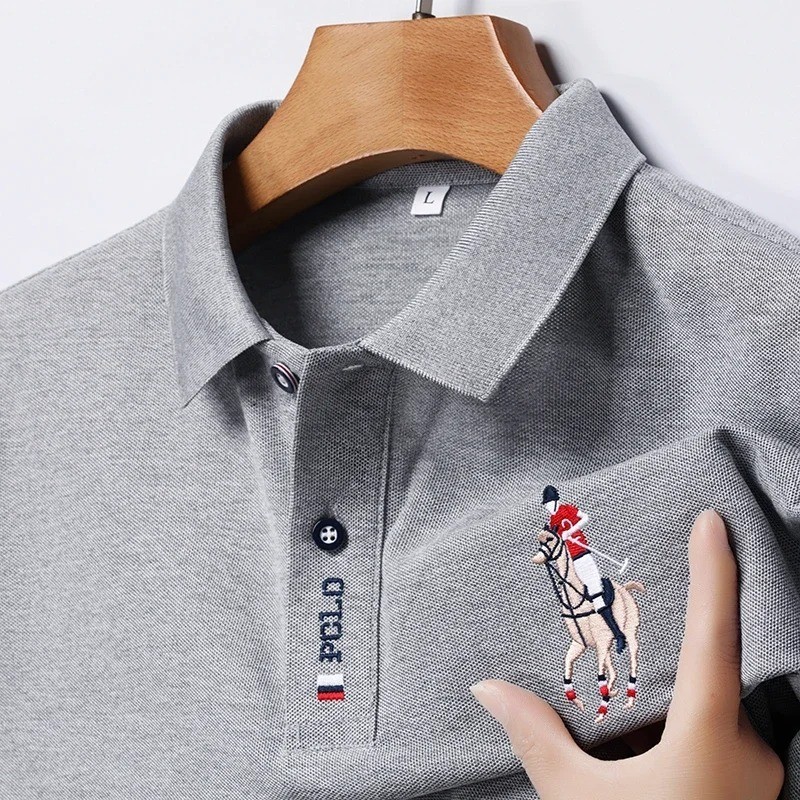 Men’s Summer Embroidered Polo Shirt Luxury Fashion Top Short Sleeve T-Shirt