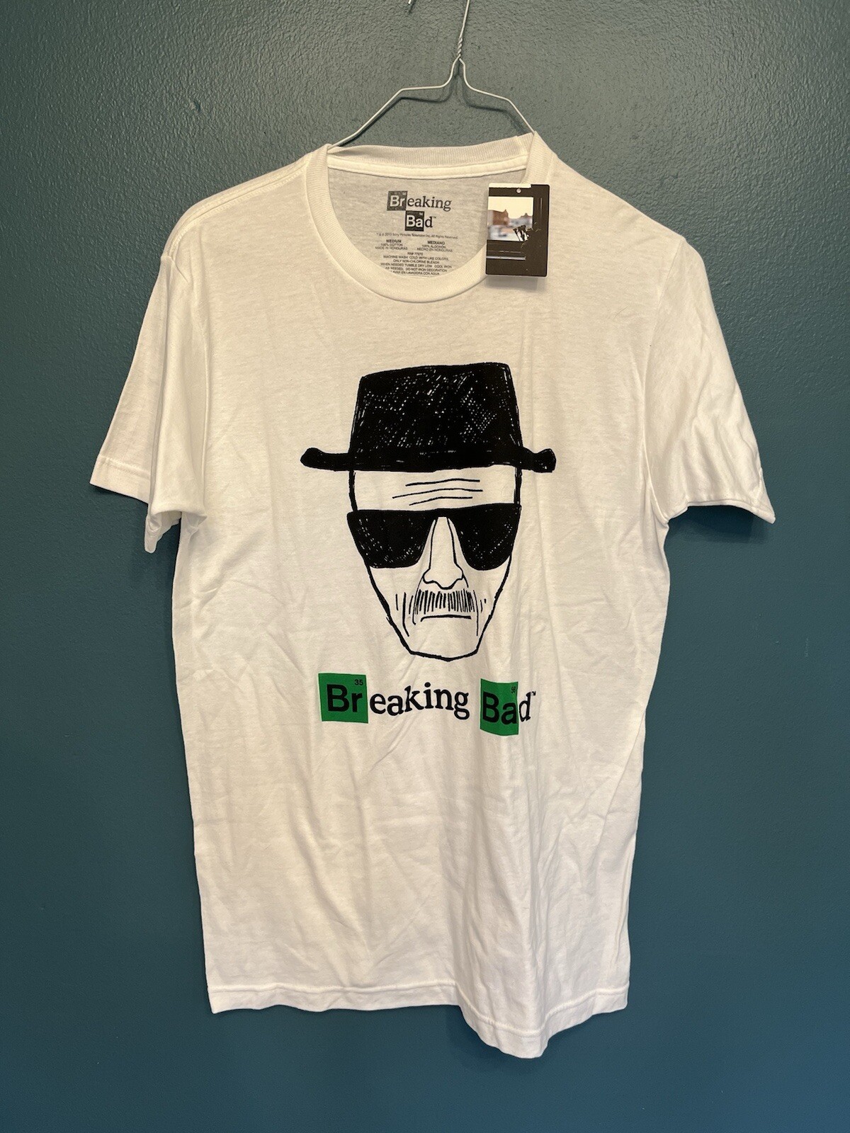 NWT Heisenberg Sketch Breaking Bad T shirt White Size Medium