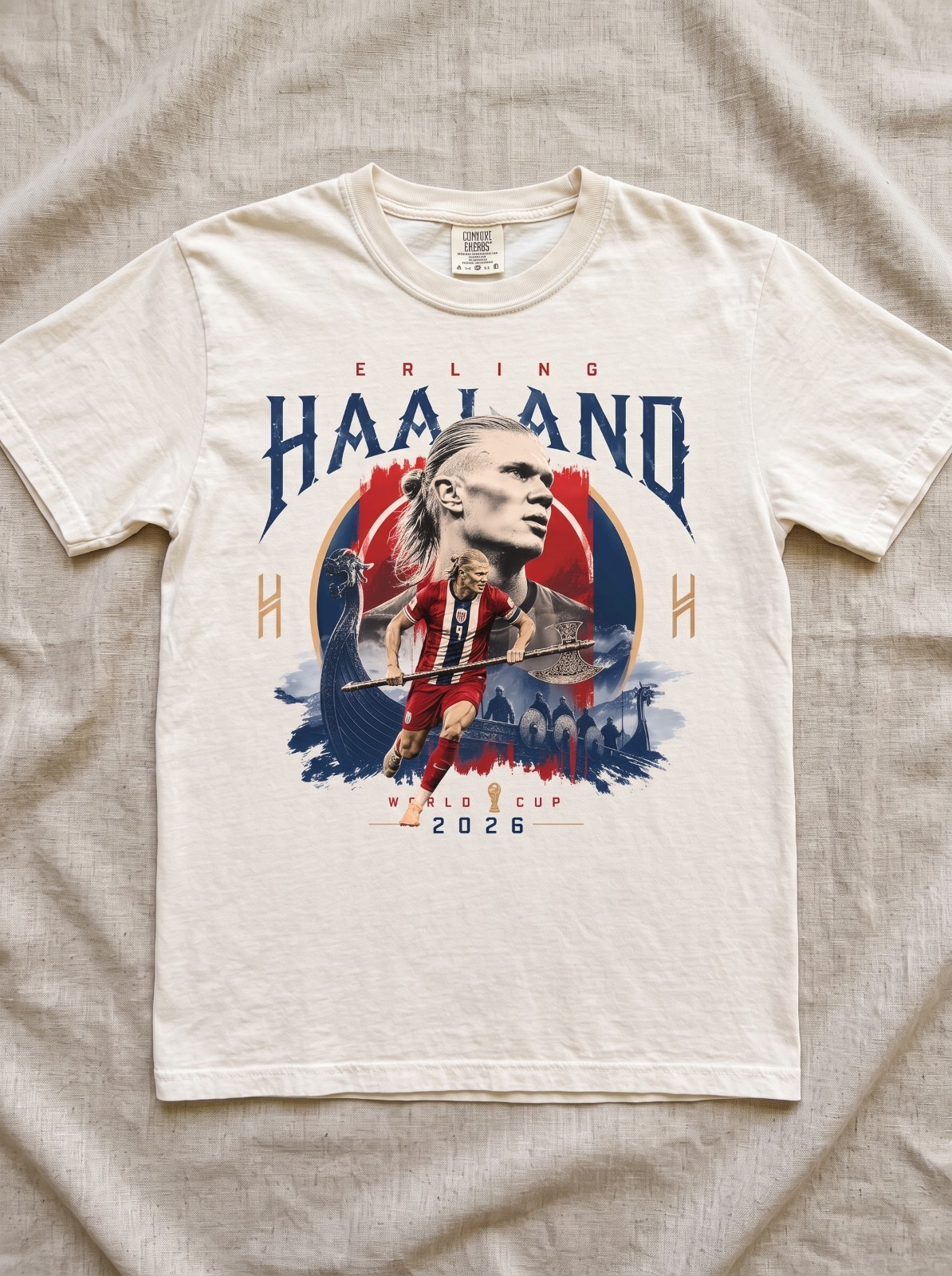Erling Haaland Norway Soccer Fan Shirt World Cup 2026 Graphic Tee