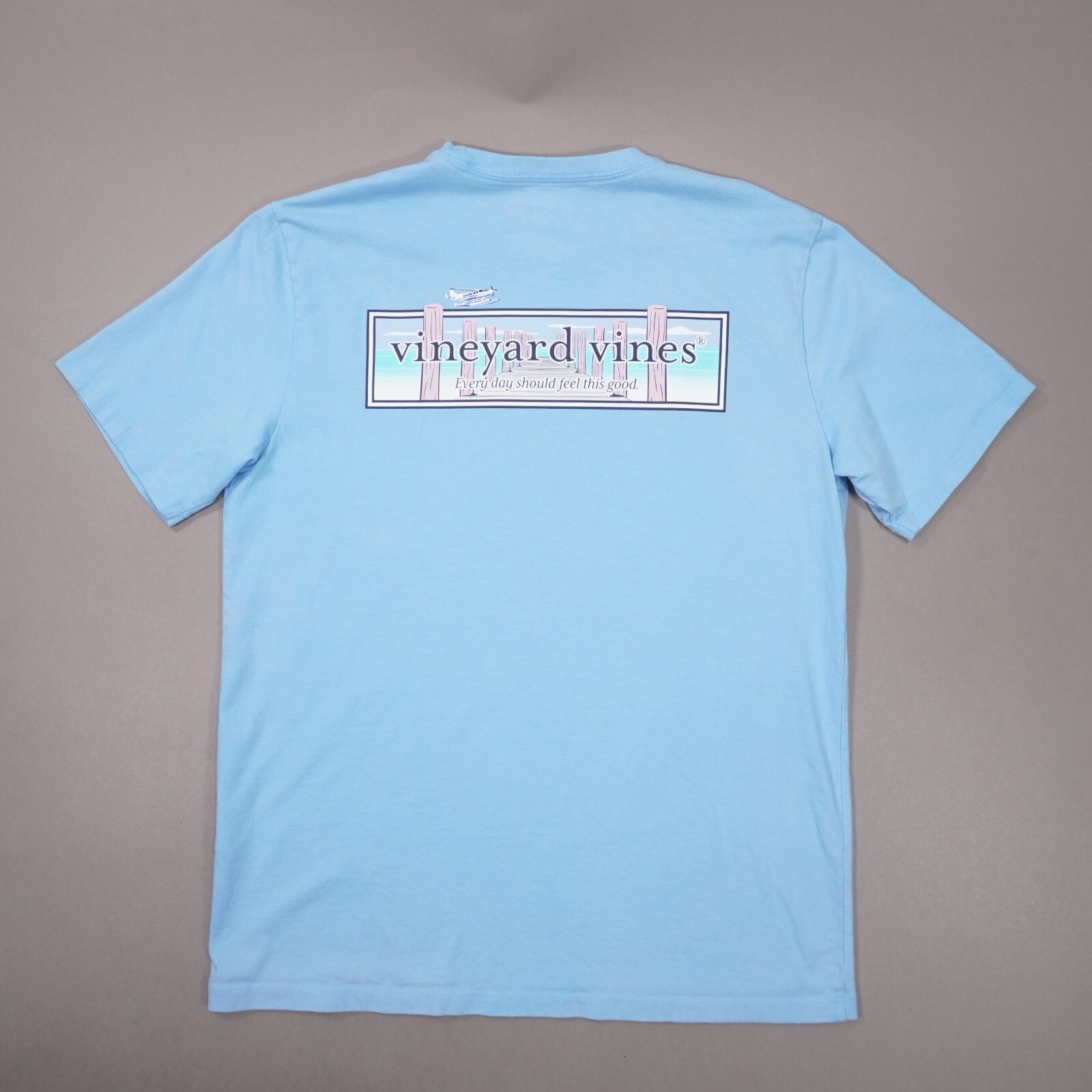 Vineyard Vines Everyday Should Feel This Good T Shirt Mens Medium Blue Cotton