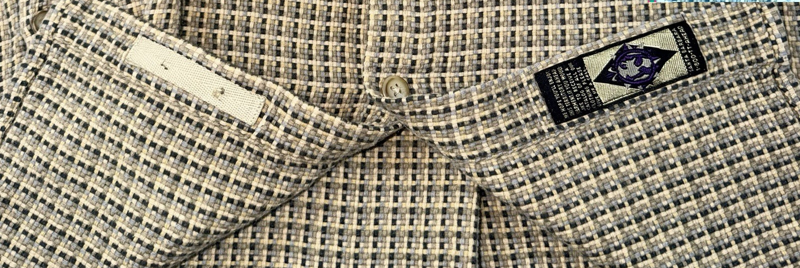 The Territory Ahead Men’s Tan Thick Weave Long Sleeve Button Up Shirt Sz Medium