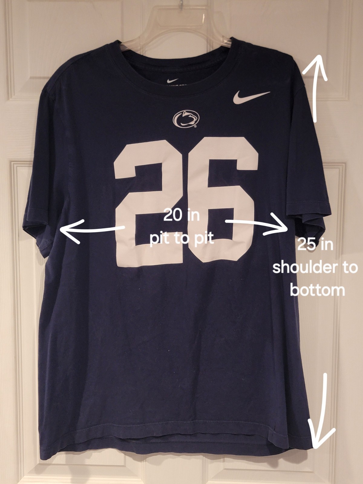 Nike – Penn State University- Saquon Barkley – #26 Player Jersey T Shirt – Large