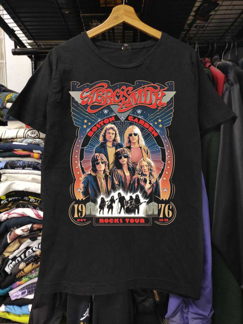 VTG Aerosmith band members 1976 Shirt Unisex Concert S to 5XL CR433