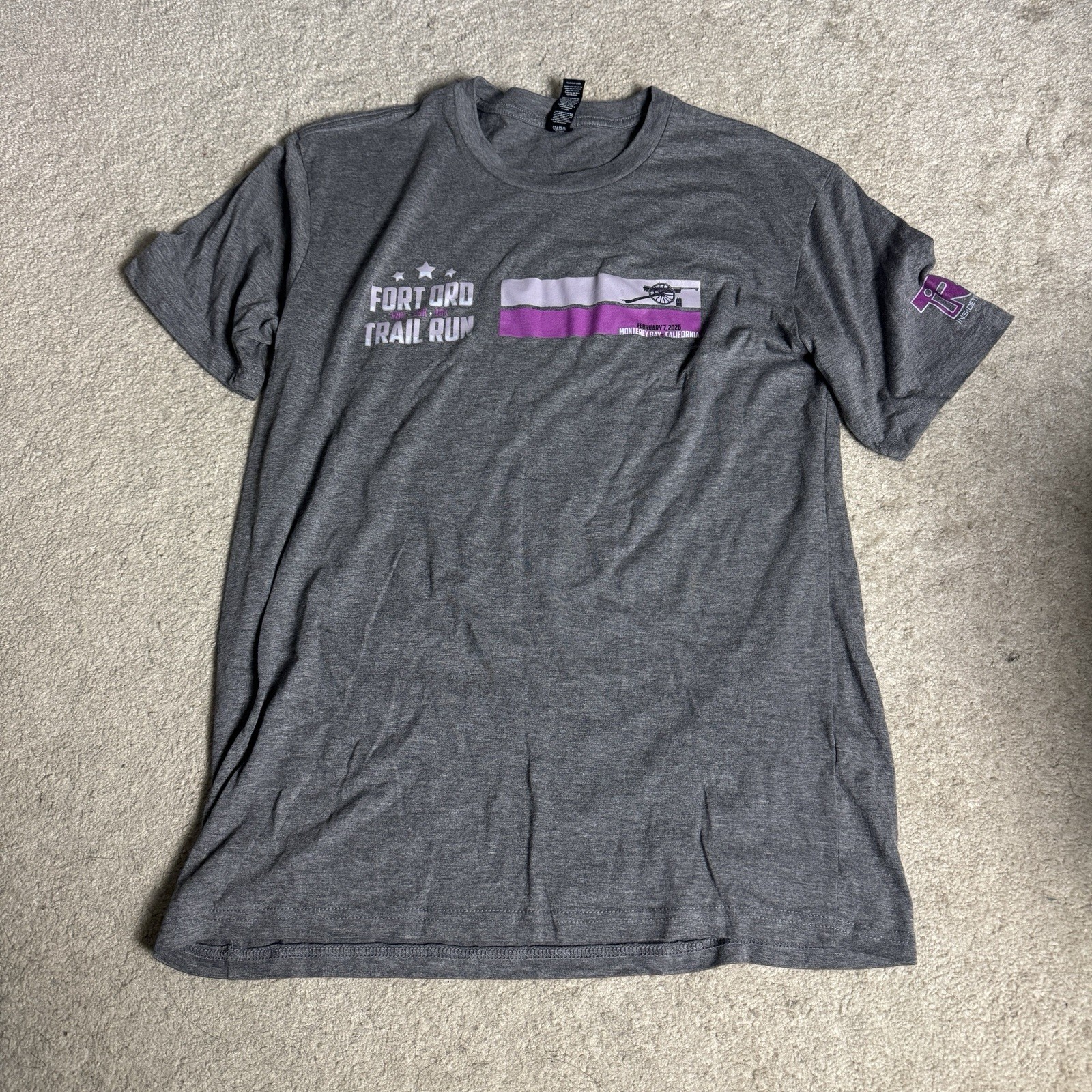 Fort Ord Trail Run Mens T Shirt District Perfect Tri Medium Gray