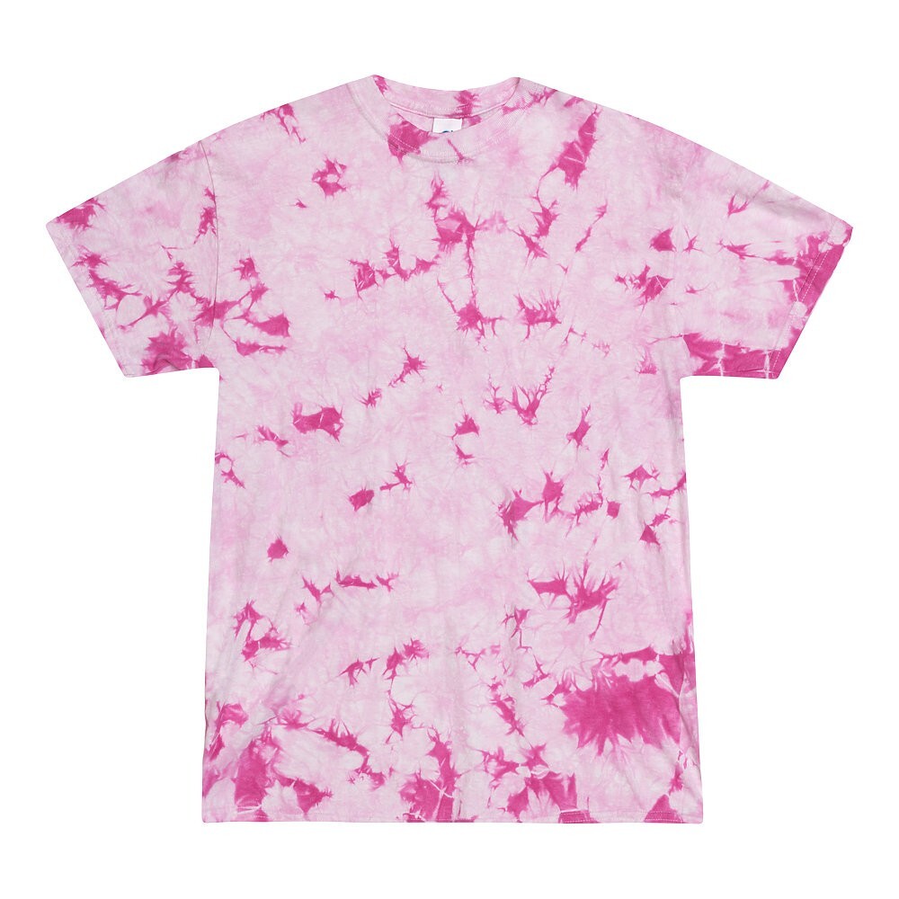 Tie Dye Crystal Pink Adult & Kids Sizes, S M L XL 2XL 3XL Cotton Colortone