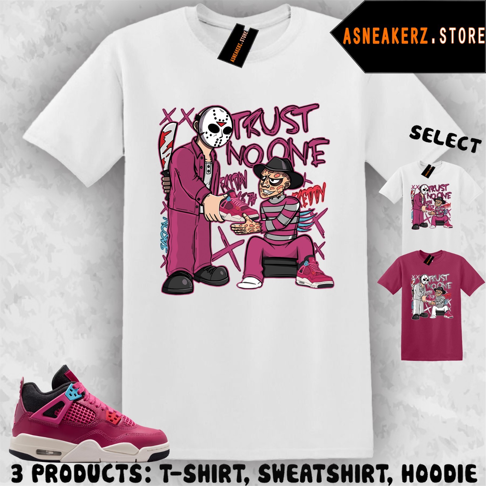 Tee Shirt Matching AJ 4 She’s A Star GS 2026 Match Sneaker Trust No One Friday