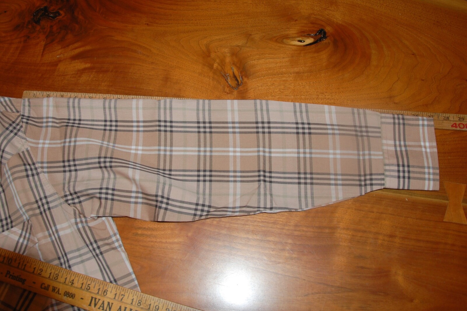 Vtg ELY CATTLEMAN XLT 17.5/37 Tan Check Western Pearl Snap Shirt Nova Plaid