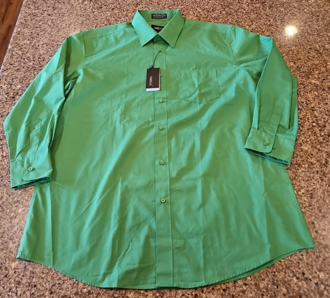 Omega Dress Shirt Men’s 17-17.5 by 32-33 Long Sleeve NWT Italy