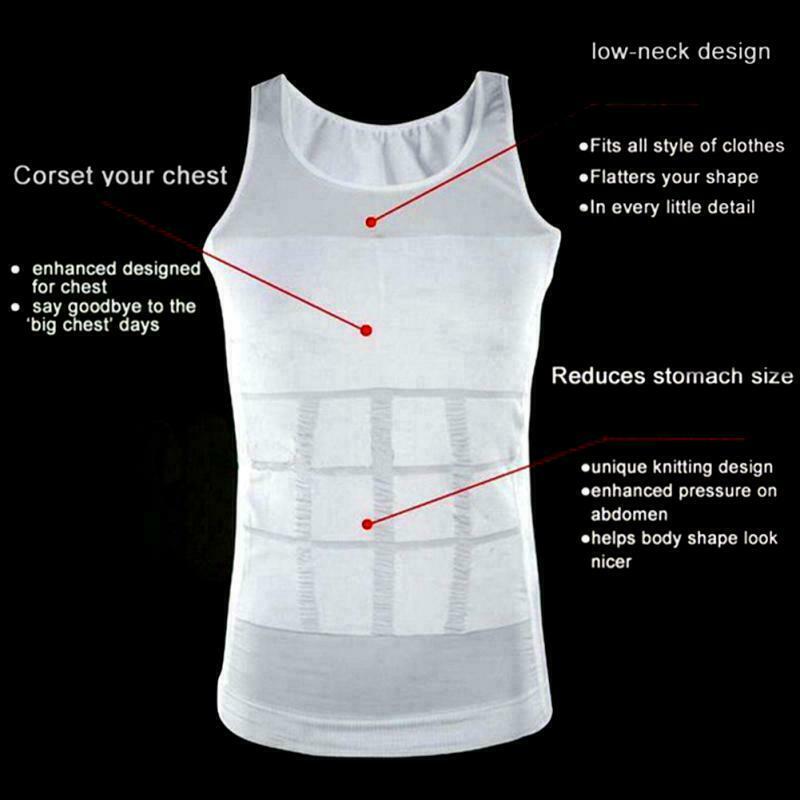 Men’s Toning Vest Compression Shirt Tank Gynecomastia Belly Control Body Shaper