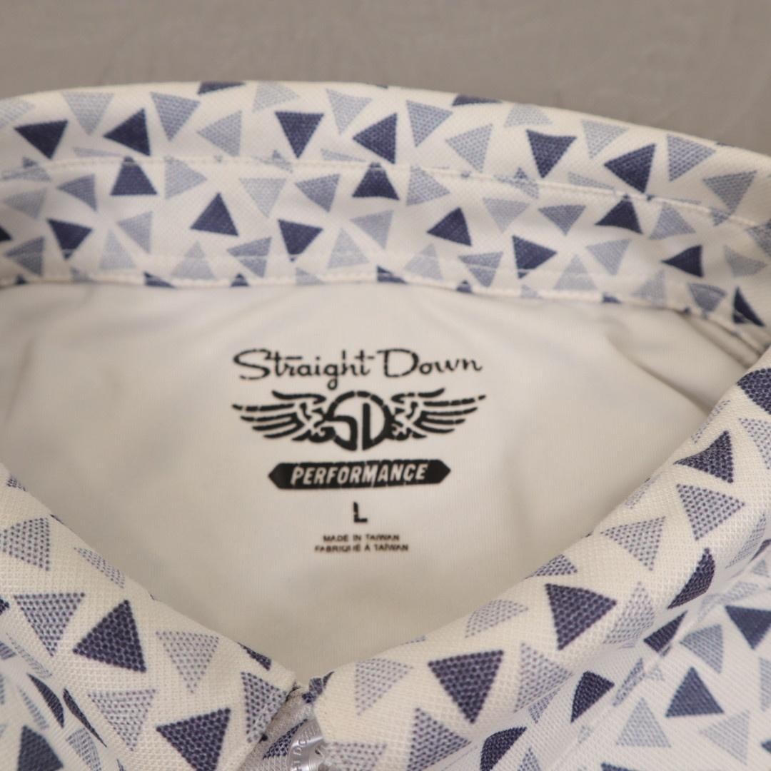 Straight Down Polo Shirt Mens Large Geometric Dot Verrado Golf Club Performance