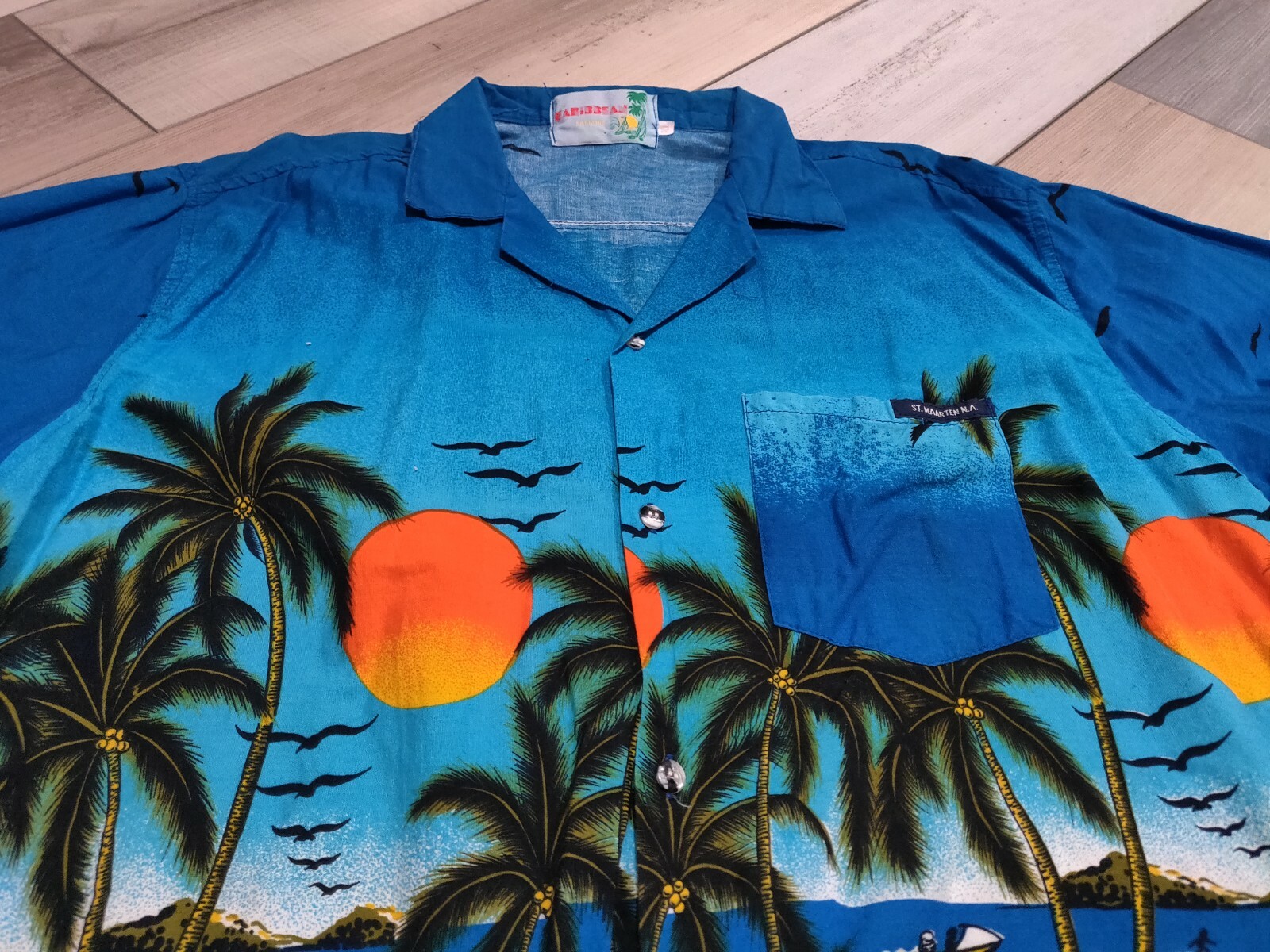 Vintage St. Maarten N.A. Caribbean Fashions S/S Hawaiian Shirt – Men’s XLarge XL