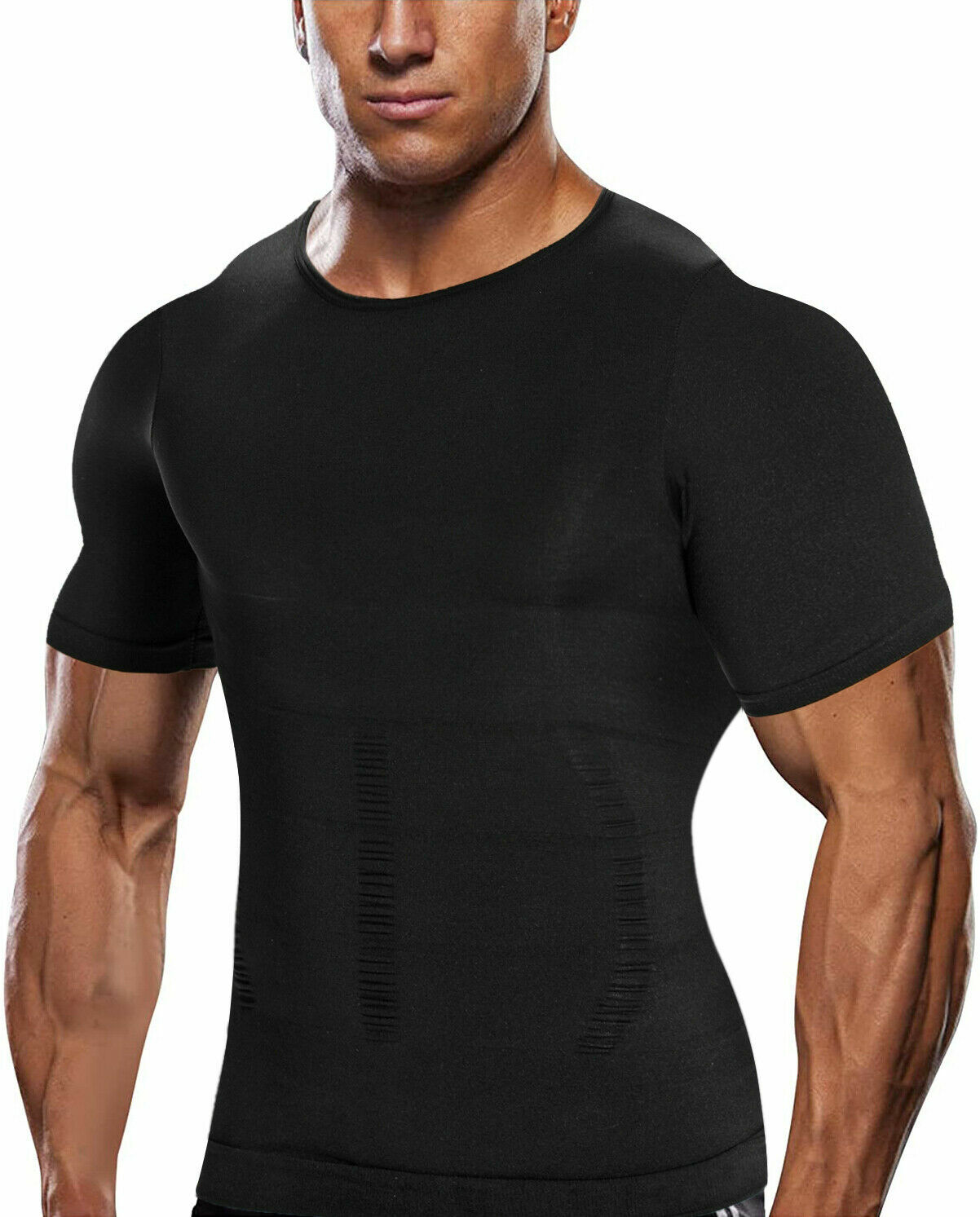 SecondSkin Men’s Shaper Cooling T-Shirt Compression Shirt Slimming Shapewear US
