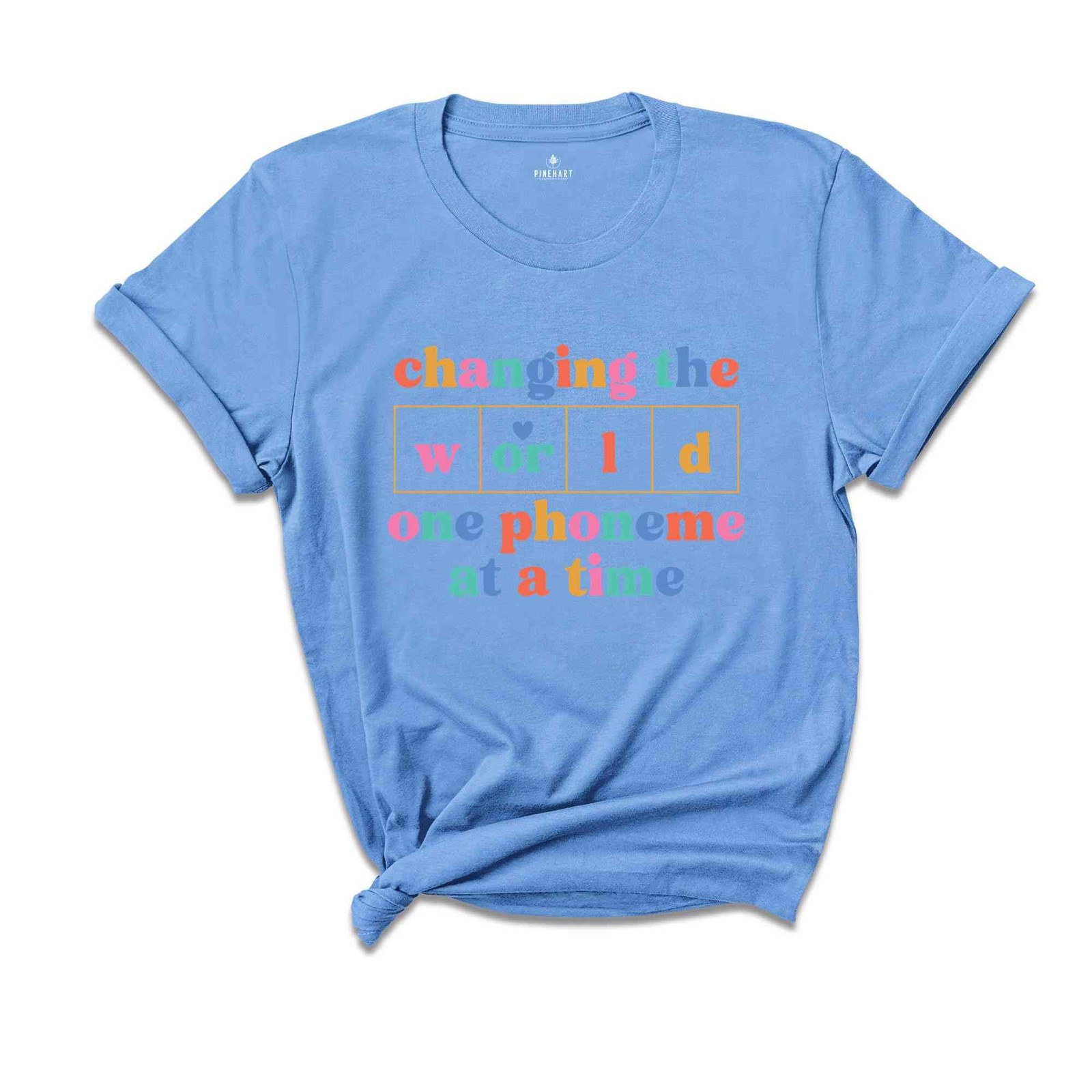 Changing The World One Phoneme At A Time T-Shirt, Dyslexia Teacher Shirt, Kinder