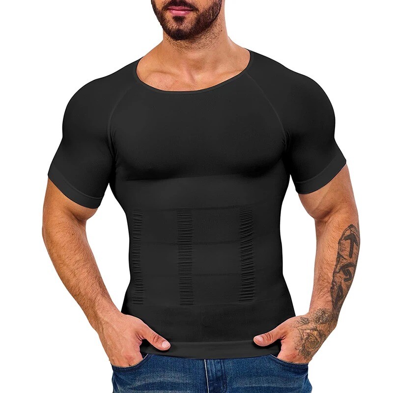 Gynecomastia Men’s Slimming Shaper Shirt Abs Abdomen Slim Compression Shapewear