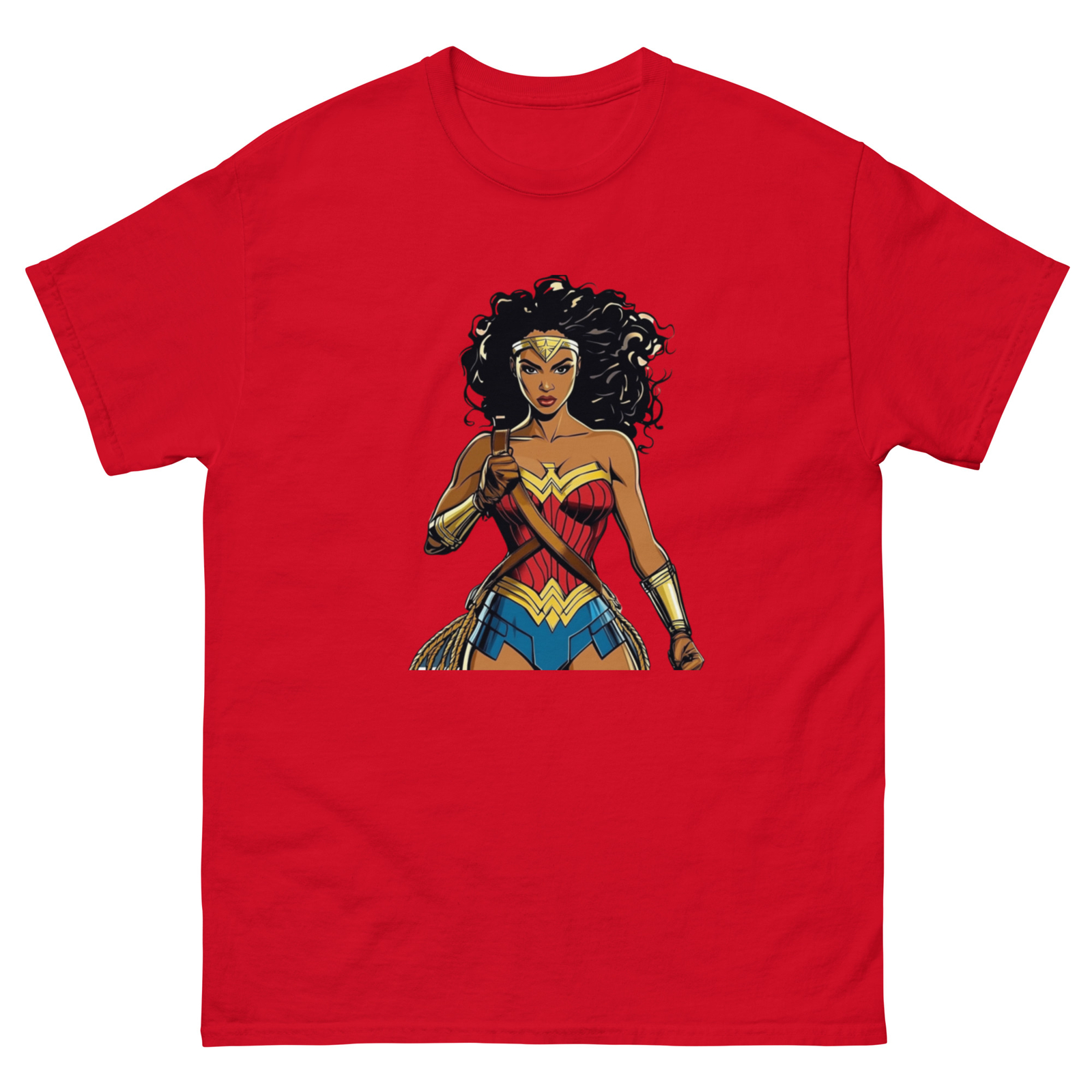 Nubia Black Wonder Woman Tee, DC Comics Superheroine, Black Wonderwman T-shirt