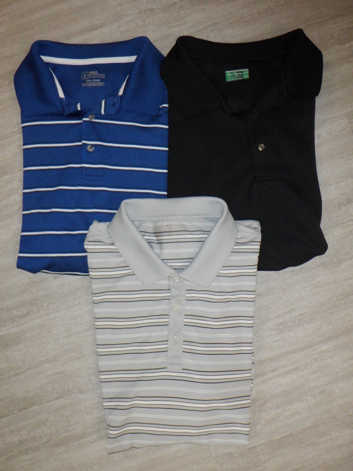 Lot of 3 Men’s Sz XXL SS Golf Polo Shirts PGA TOUR, BEN HOGAN, CALLAWAY