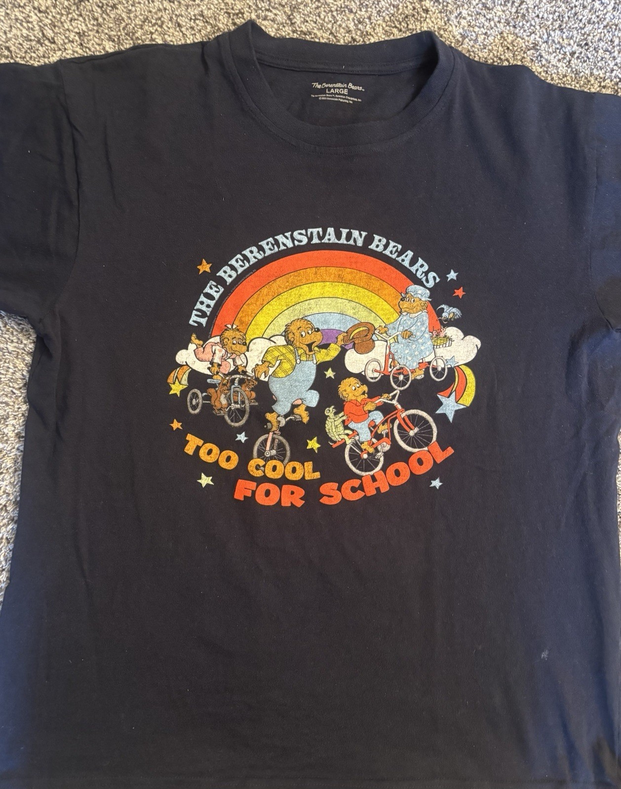 Berenstain Bears Too Cool for School Men’s T-Shirt Size Large