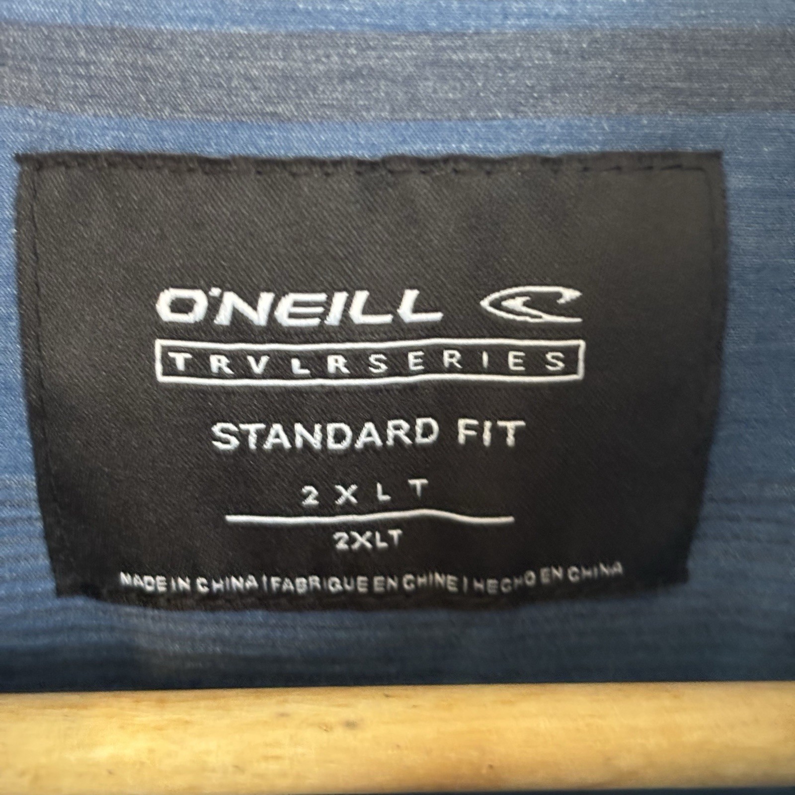 O’Neill NWT Traveler UPF 50+ Blue Traverse Stripe Short Sleeve Button Shirt 2XLT