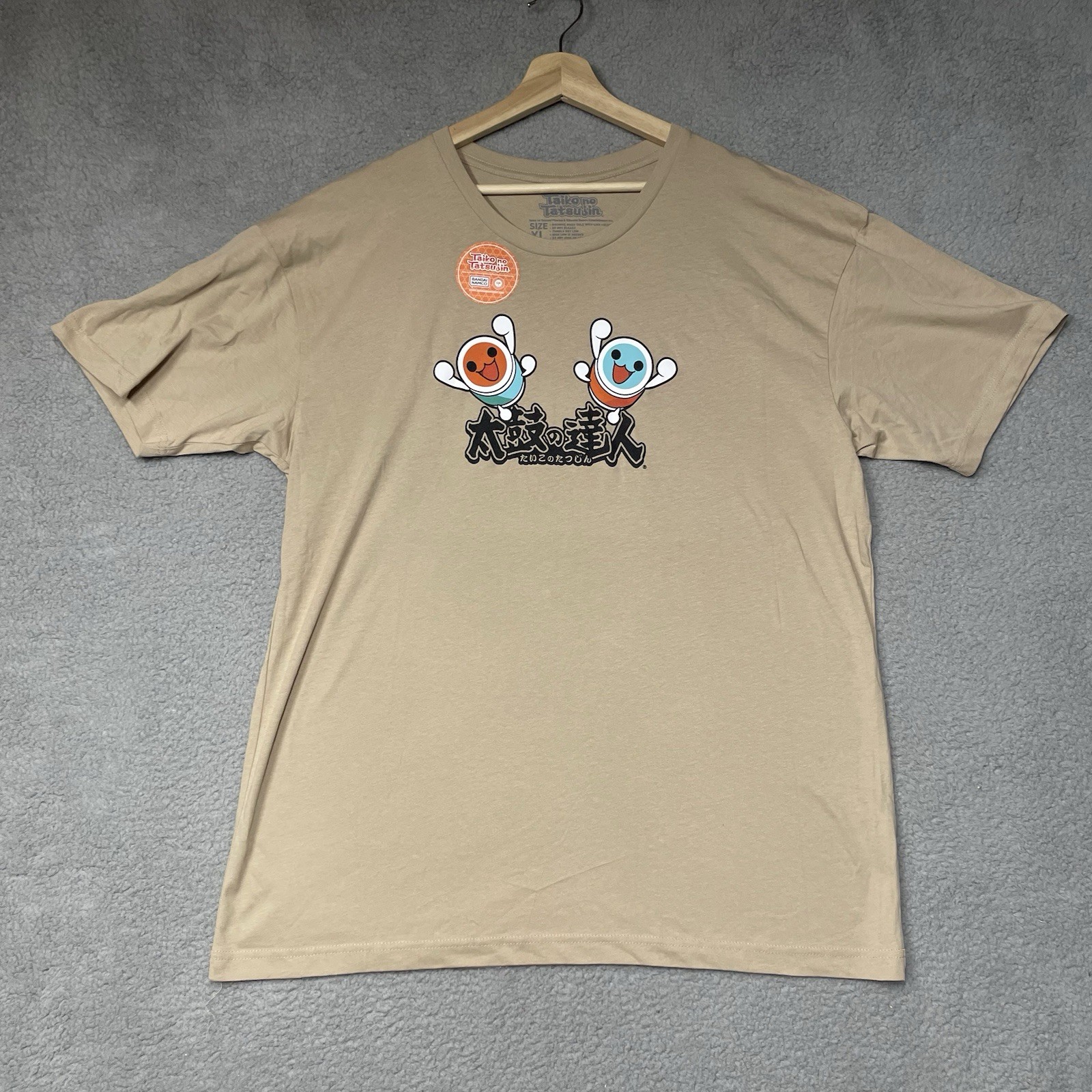 Brand New TAIKO NO TATSUJIN Shirt Bandai Namcon Size XL NWT Video Game Rhythm
