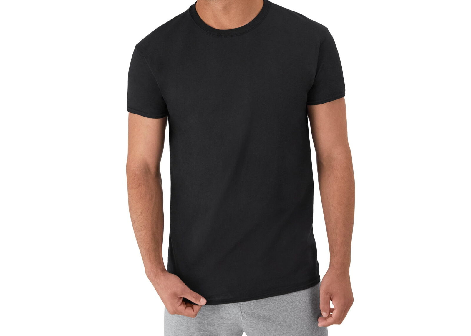 Hanes 6 Pack Mens T-Shirts Crew Neck Cool Comfort Size XL Value Pack Tagless NEW