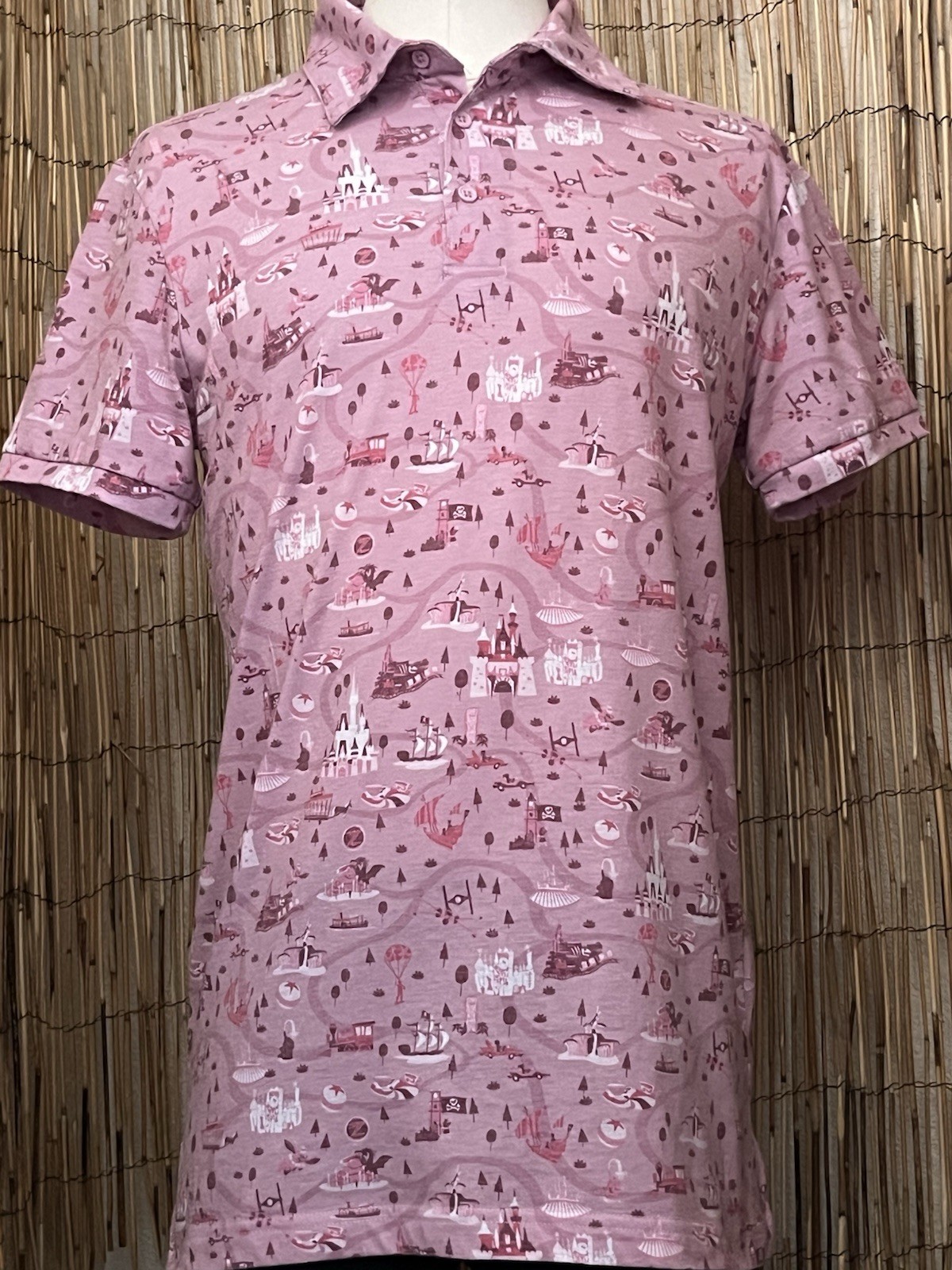 Disney Parks Mens / Ladies SS 3 Button Polo-Size Small-Cotton Poly Blend