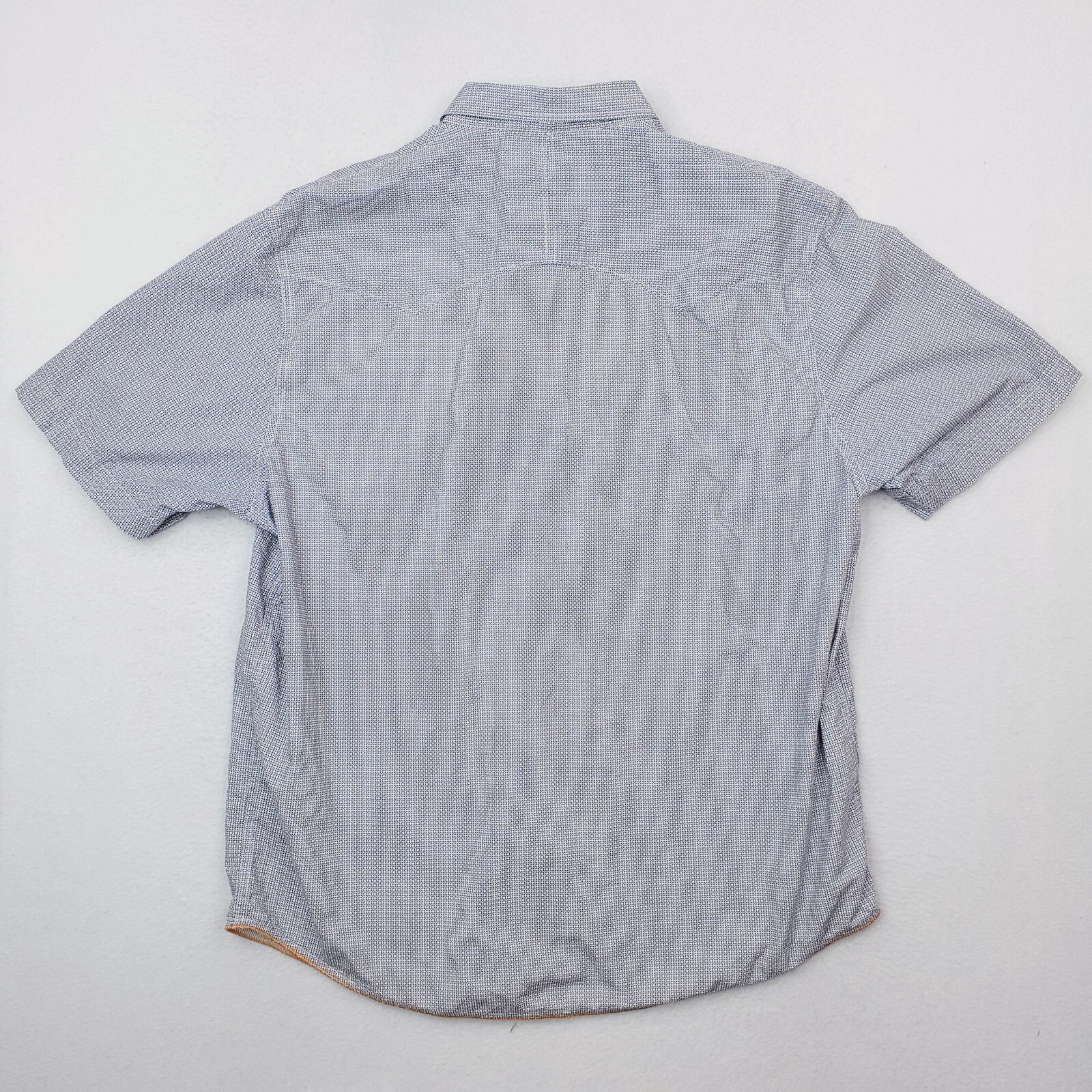 Tommy Bahama Shirt Mens Extra Large Blue Geometric Circular Allover Print Relax