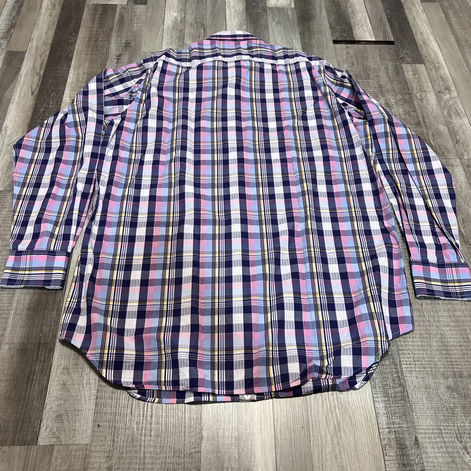 TAILORBYRD Men’s 3XLT Long Sleeve Button Down Multicolor Plaid Shirt