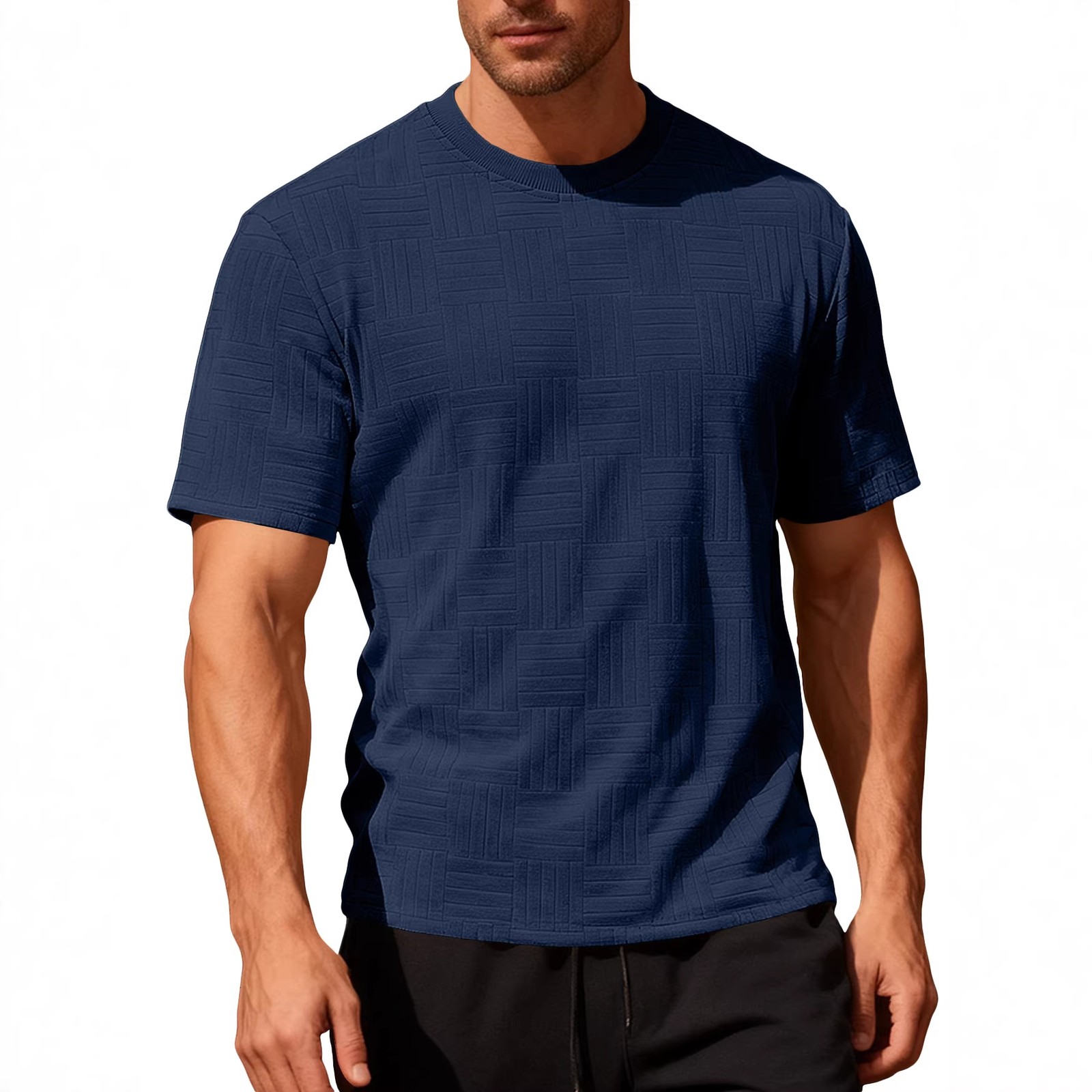 New Personalized Slim Casual Crew Neck Short Sleeve Tee