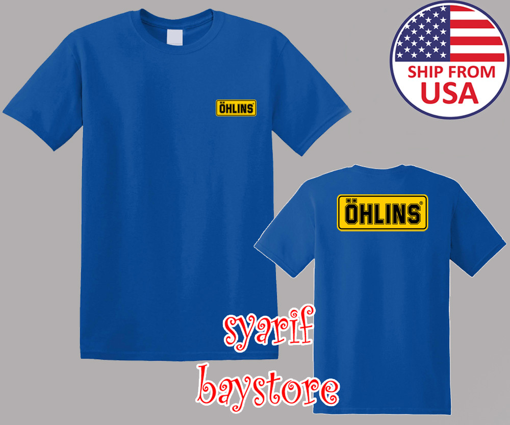 Ohlins Car Racing Suspension Men’s Royal Blue Size S to 5XL