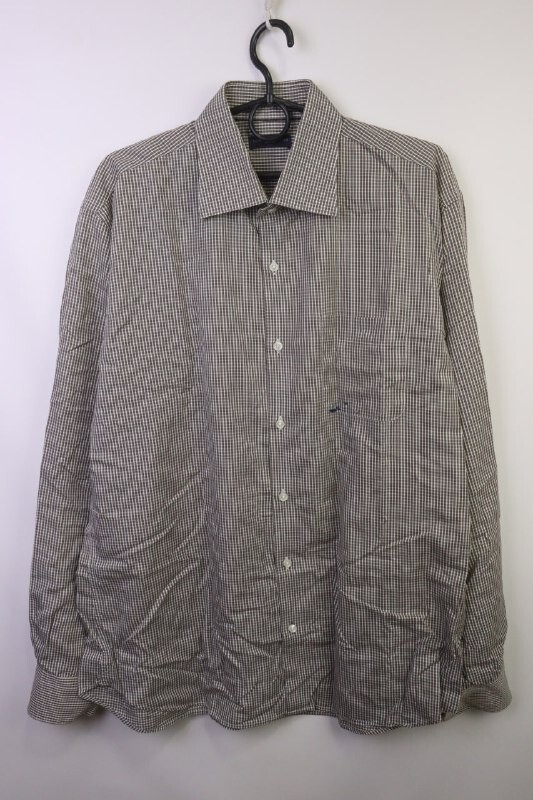 Tommy Hilfiger Brown Cotton Barrel Cuff Collared Long Sleeve Dress Shirt 42 16.5