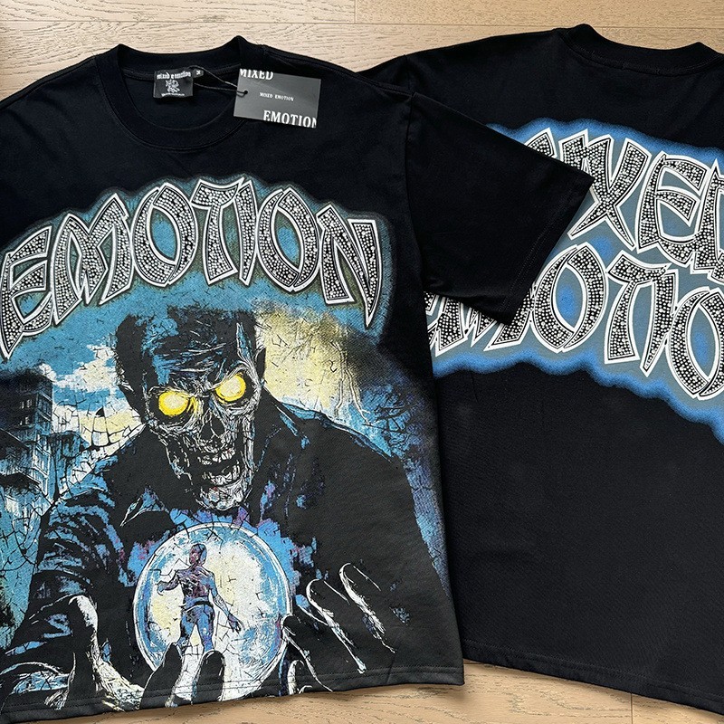 MIXED EMOTION Cotton Loose-Tee Shirt