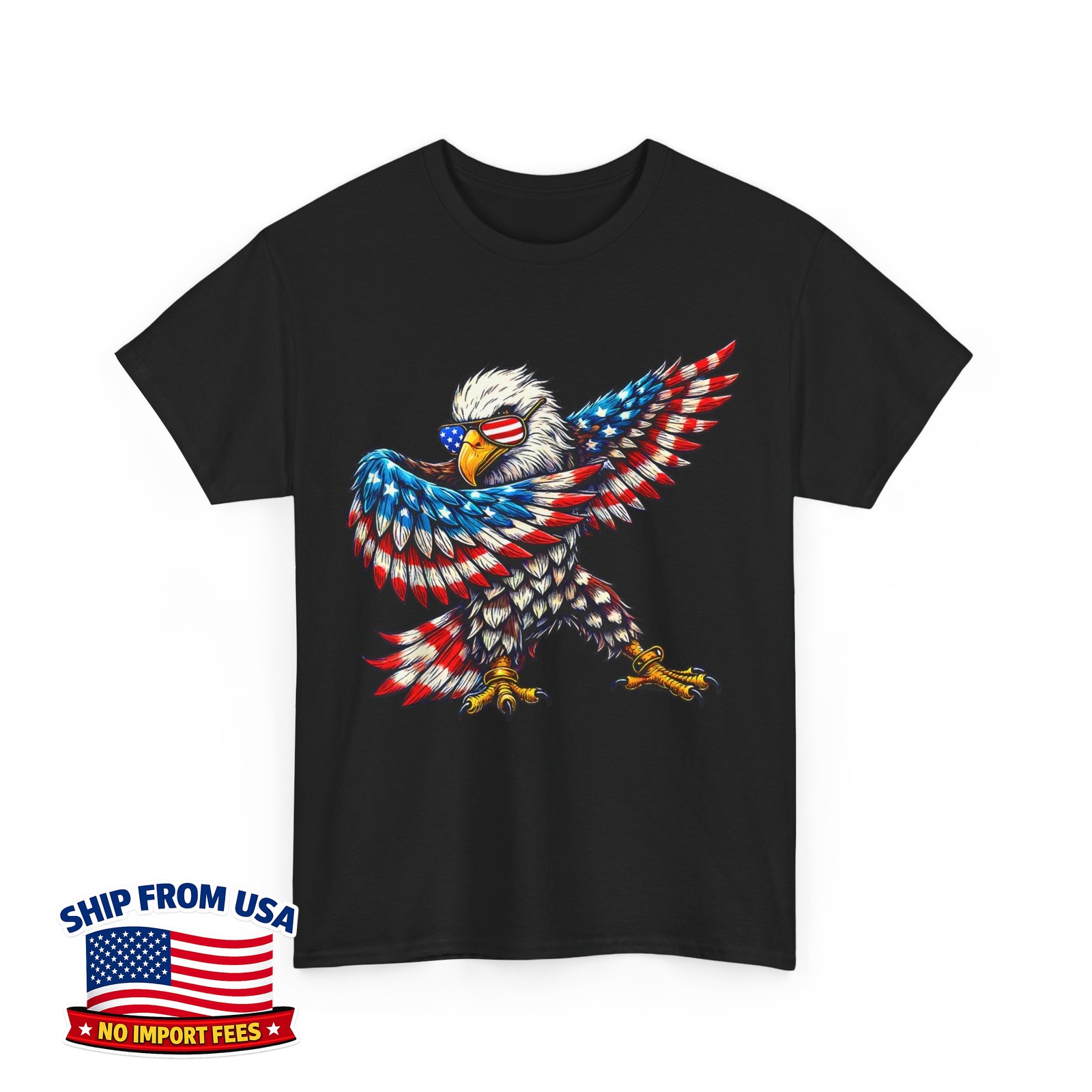 4th of July Bald Eagle American Flag Fourth of July Patriotic Unisex T-Shirt