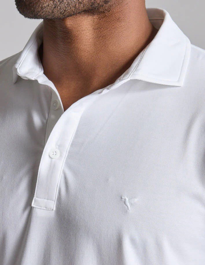 Birddogs No Sweat Polo Shirt Size Medium Stretch $99 MSRP White
