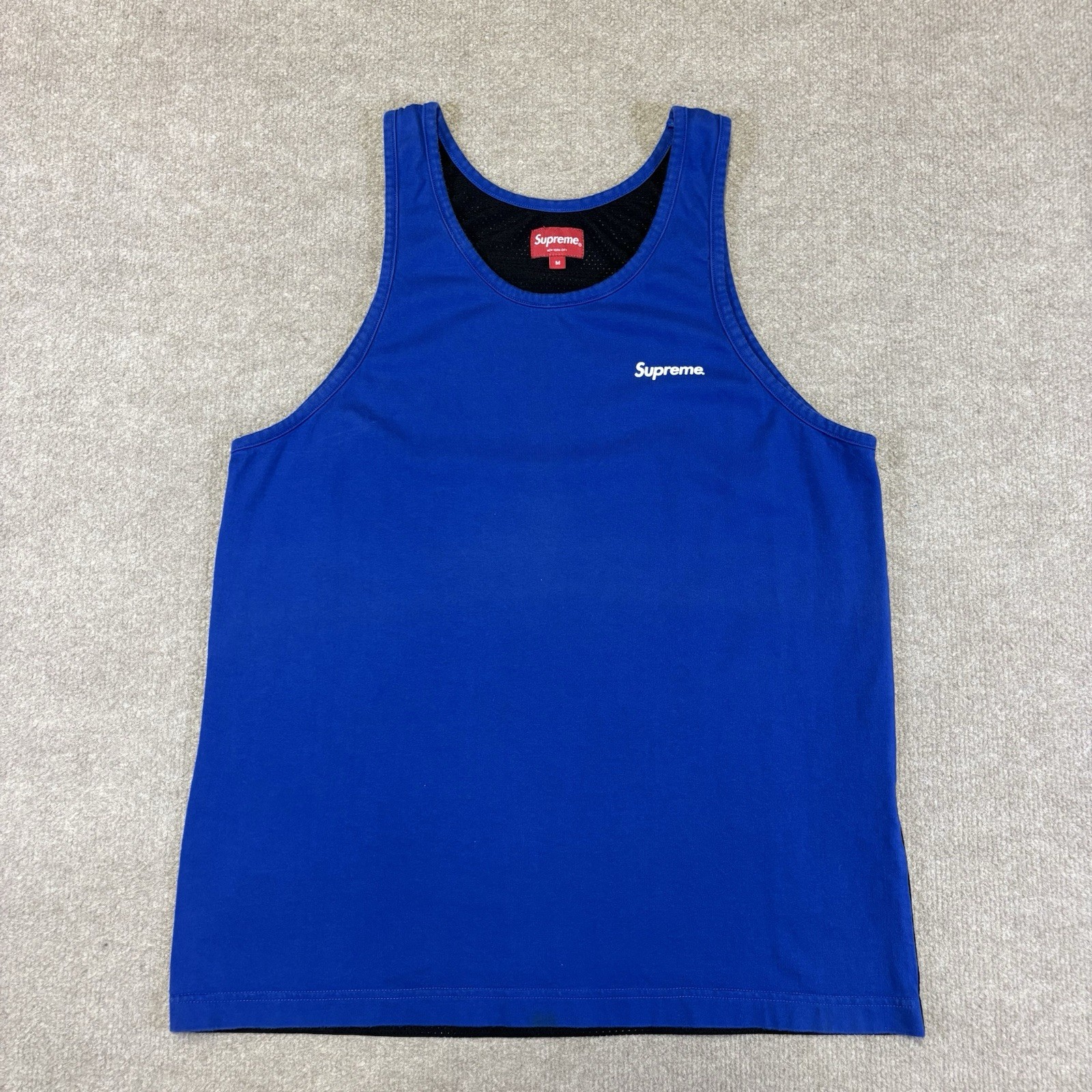 Supreme Mesh Back Tank Top SS14 (Blue) Size Medium