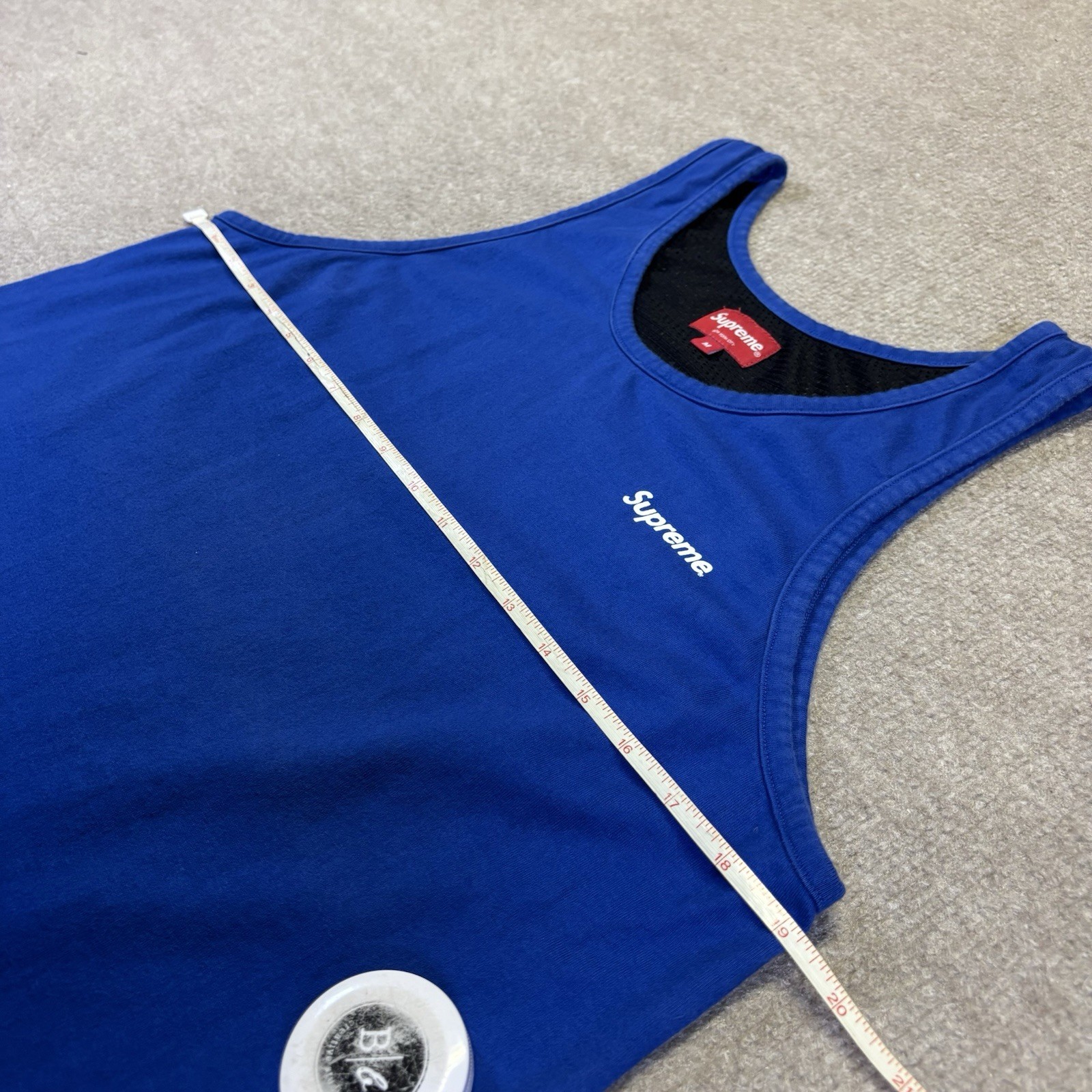 Supreme Mesh Back Tank Top SS14 (Blue) Size Medium