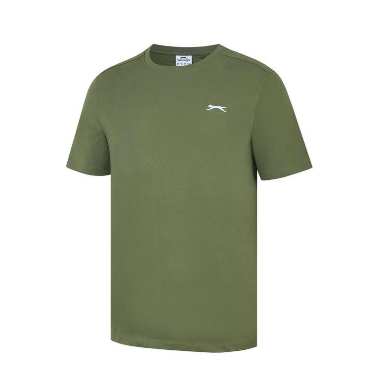 Mens Slazenger 100% Cotton Plain Crew Neck T Shirt XS S M L XL XXL 3XL 4XL BNWT